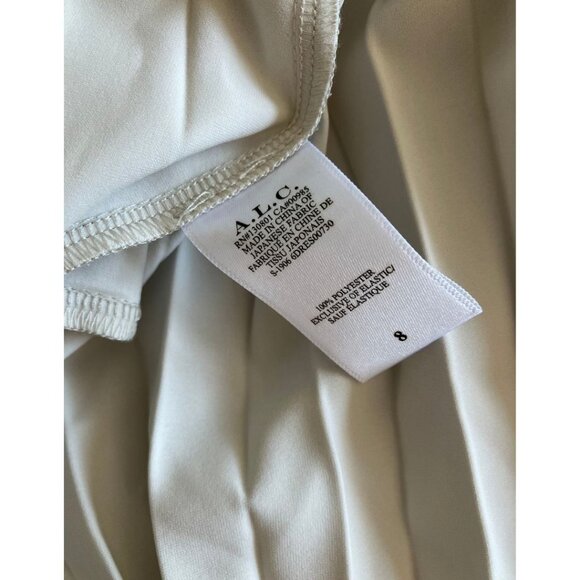 ALC Weston Dress Silver Size 8 Pleated Metallic Revolve - Picture 8 of 8